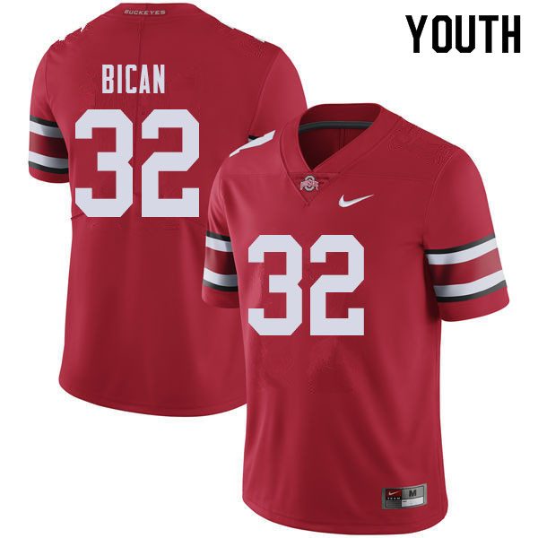 Ohio State Buckeyes Luciano Bican Youth #32 Red Authentic Stitched College Football Jersey